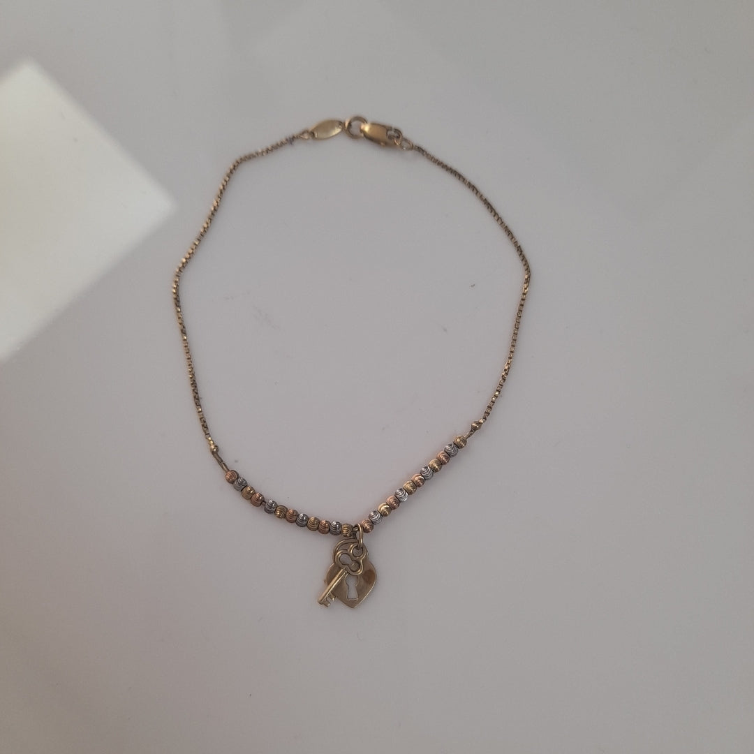 PULSERA ORO COMBINADO 14 K 2.1 GRMS (SEMINUEVO)