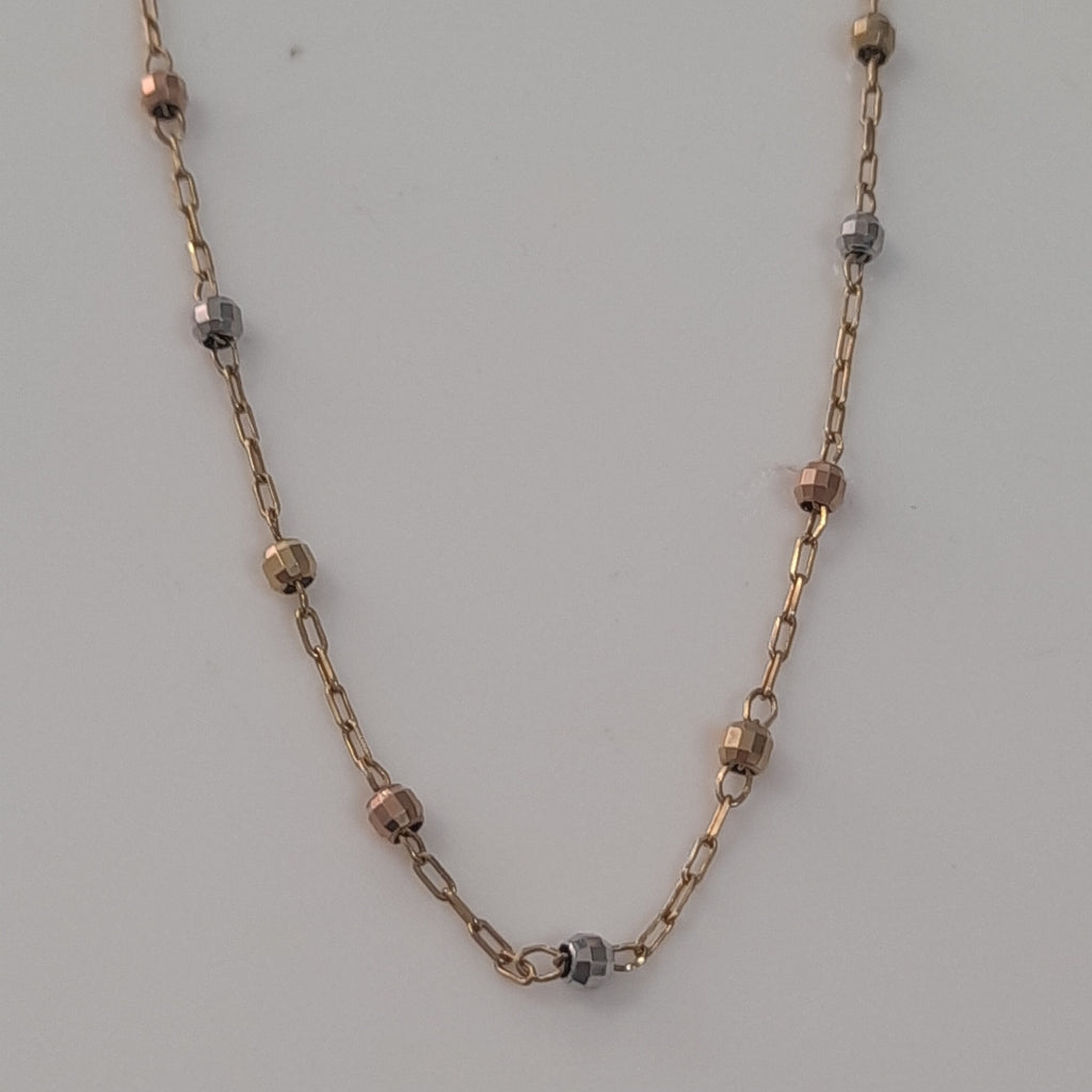 CADENA ORO COMBINADO 14 K 3.2 GRMS (SEMINUEVO)