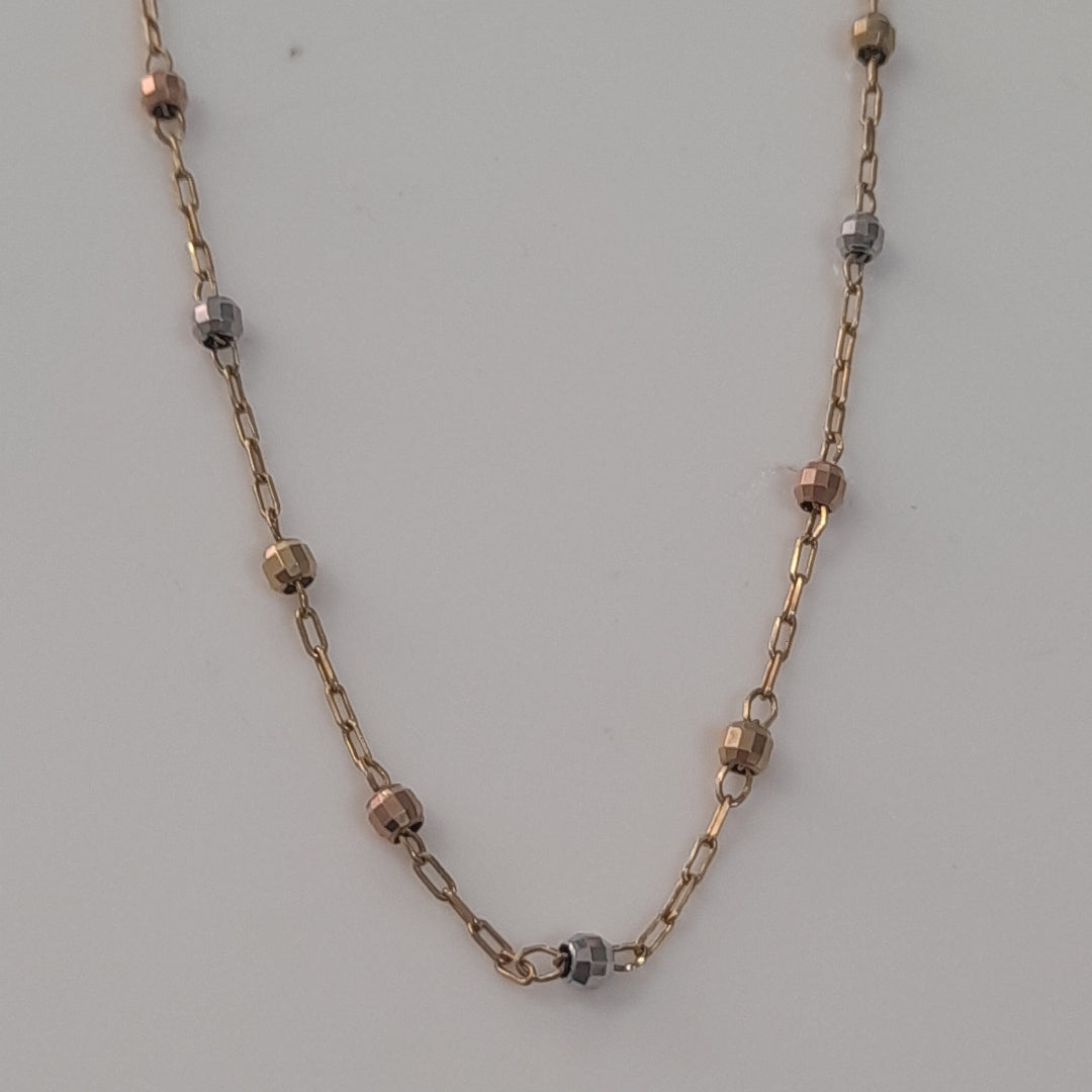 CADENA ORO COMBINADO 14 K 3.2 GRMS (SEMINUEVO)