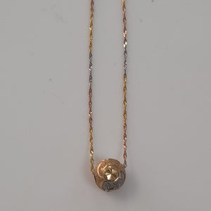 CADENA,DIJE ORO COMBINADO 14 K 2,90 GRMS (SEMINUEVO)
