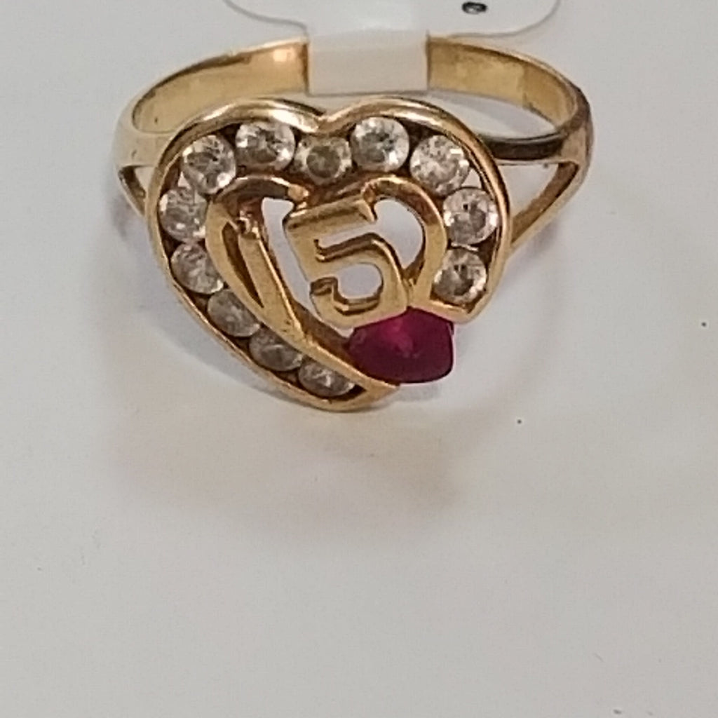 ANILLO CONMEMORATIVO ORO 10 K 3 GRMS (SEMINUEVO)