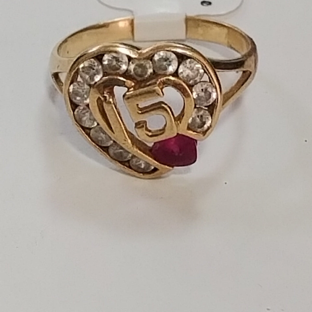 ANILLO CONMEMORATIVO ORO 10 K 3 GRMS (SEMINUEVO)