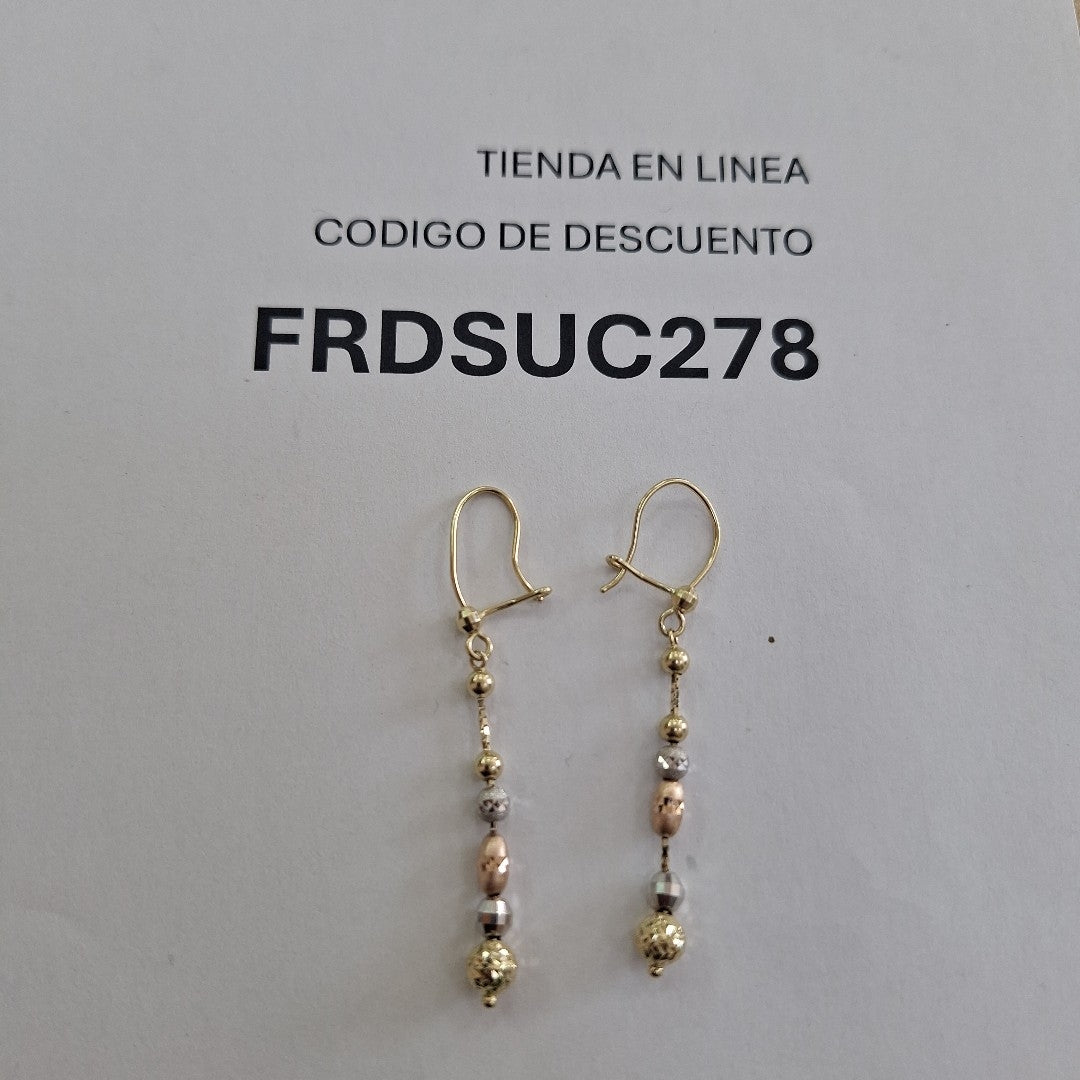 ARETES PAR ORO 14 K 2,10 GRMS (SEMINUEVO)