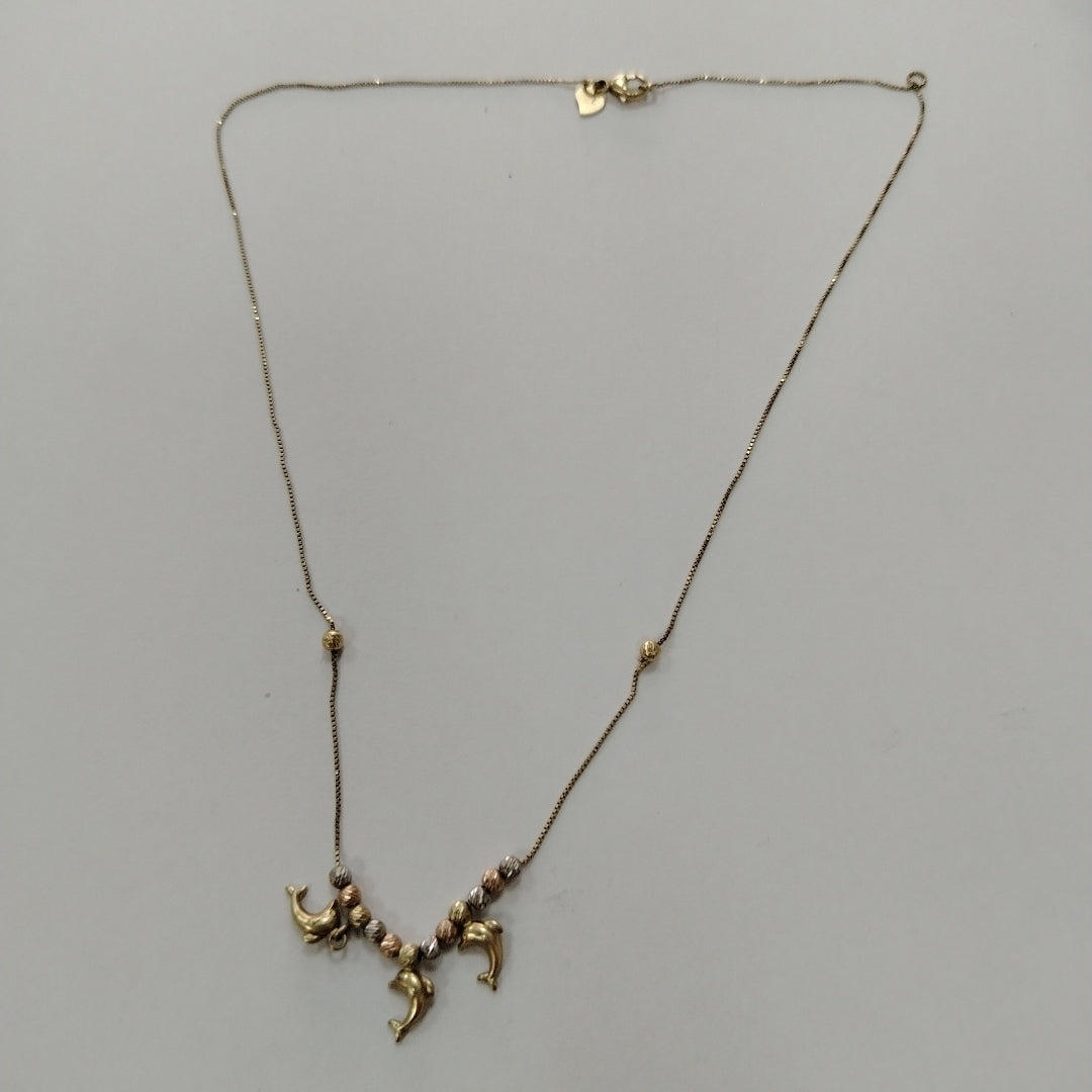 GARGANTILLA ORO, ORO COMBINADO 14 K 3.1 GRMS (SEMINUEVO)