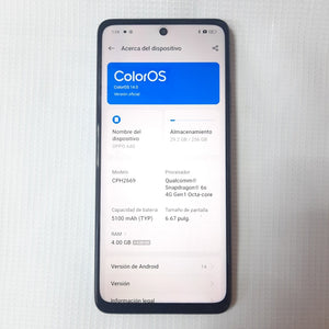 CELULAR OPPO A3 CPH2669 (2024) 256 GB 4 GB RAM (SEMINUEVO)