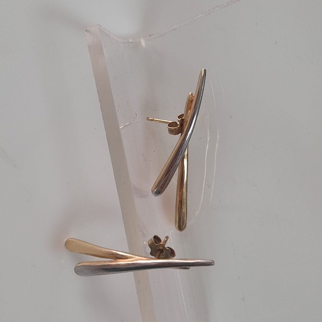 BROQUELES PAR ORO COMBINADO 14 K 1,90 GRMS (SEMINUEVO)