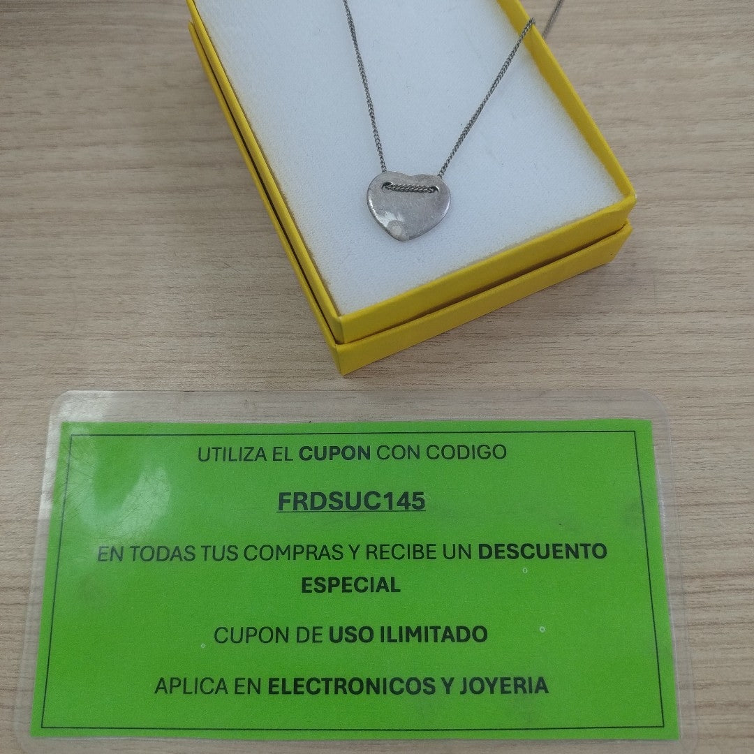 CADENA, DIJE PLATA 3 GRMS (SEMINUEVO)