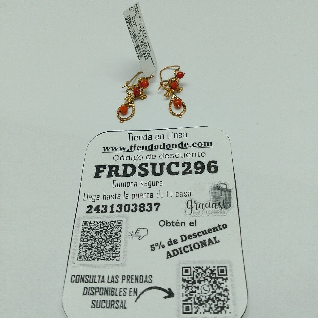 ARETES PAR ORO 10 K 2.5 GRMS (SEMINUEVO)