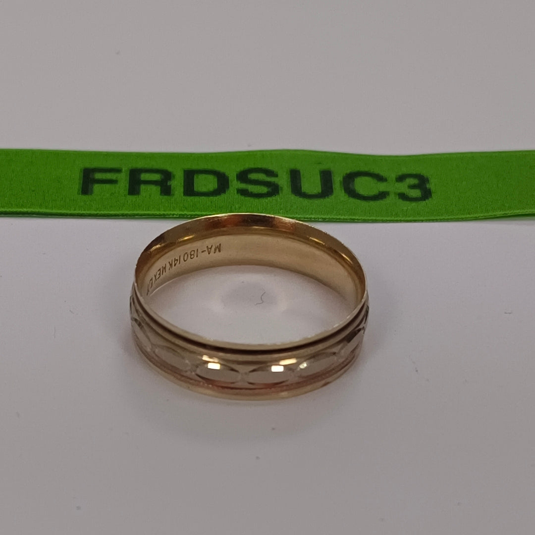 ARGOLLA ORO, ORO COMBINADO 14 K 2.3 GRMS (SEMINUEVO)