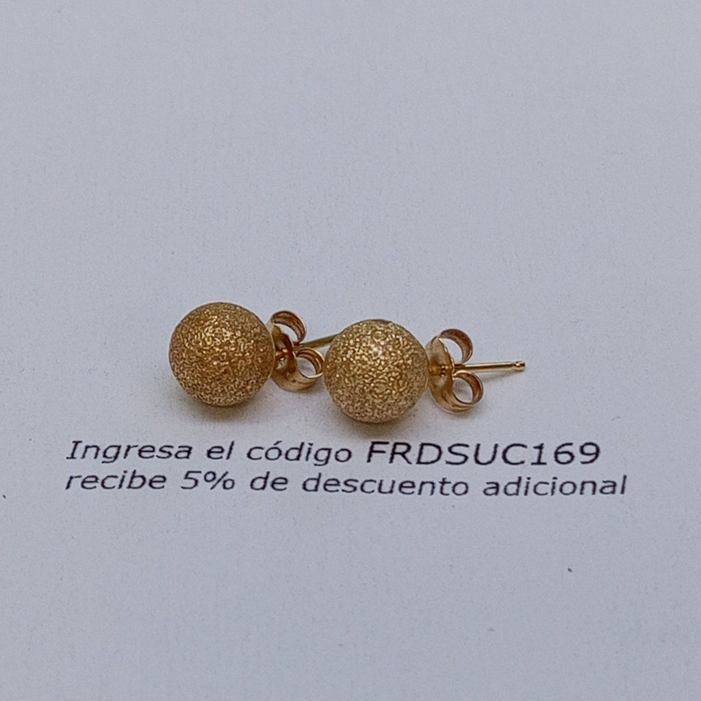 BROQUELES PAR ORO 14 K 1,00 GRMS (SEMINUEVO)