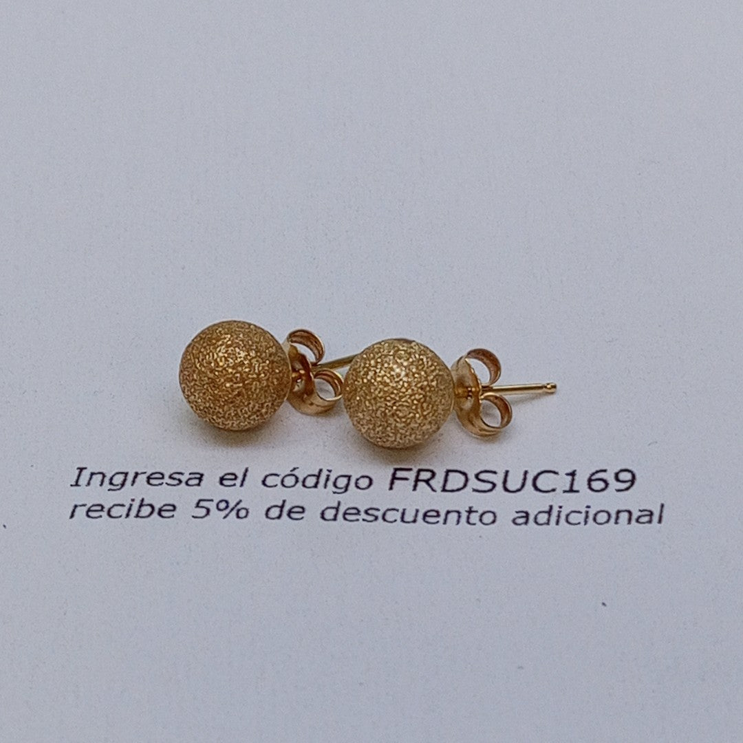 BROQUELES PAR ORO 14 K 1,00 GRMS (SEMINUEVO)