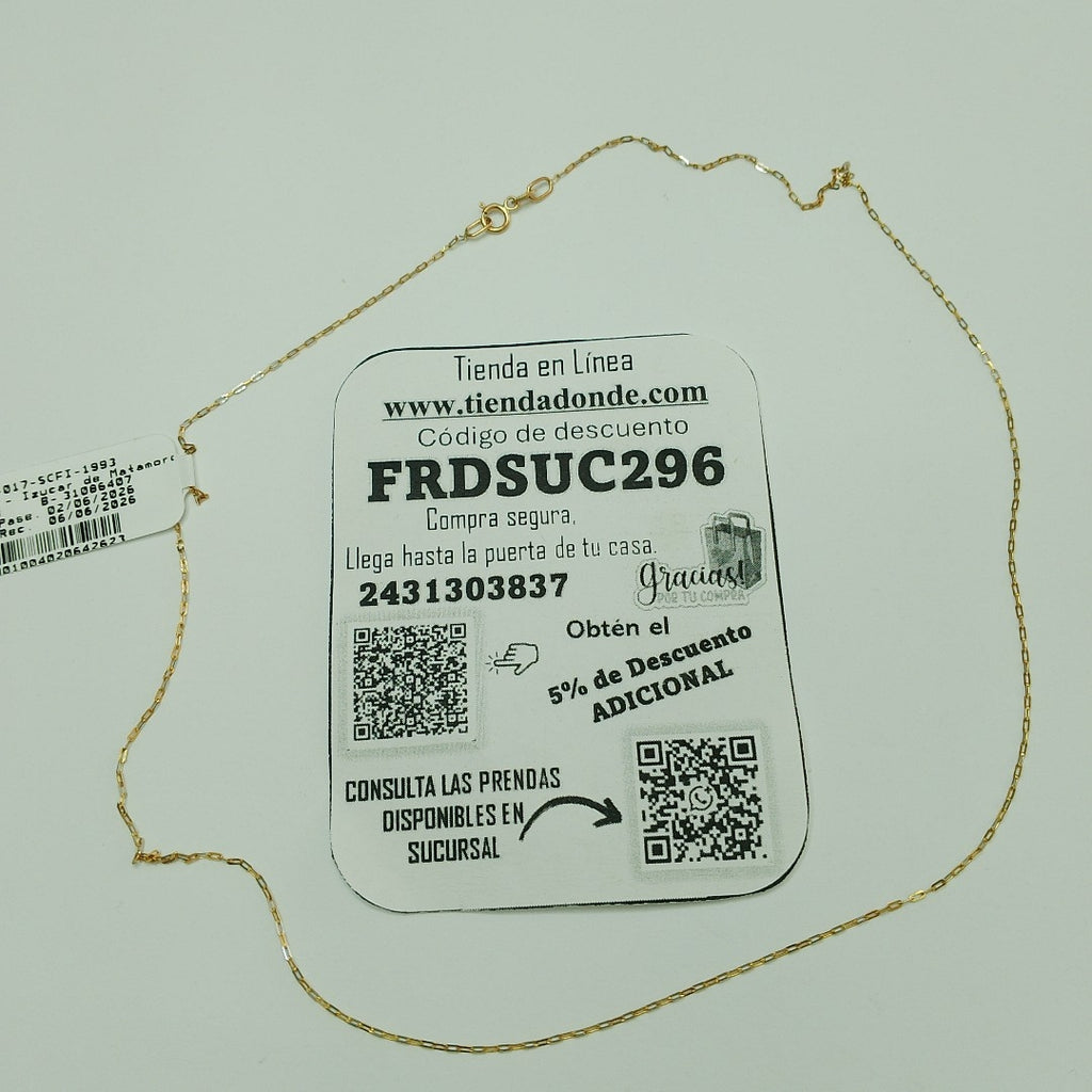 CADENA ORO 10 K 0.7 GRMS (SEMINUEVO)