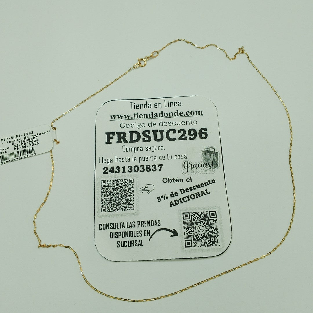 CADENA ORO 10 K 0.7 GRMS (SEMINUEVO)
