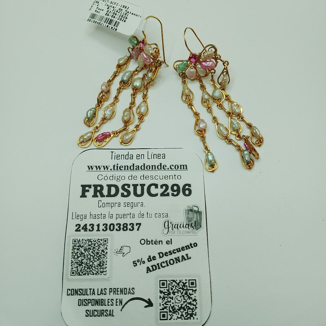 ARETES PAR ORO 10 K 17.3 GRMS (SEMINUEVO)