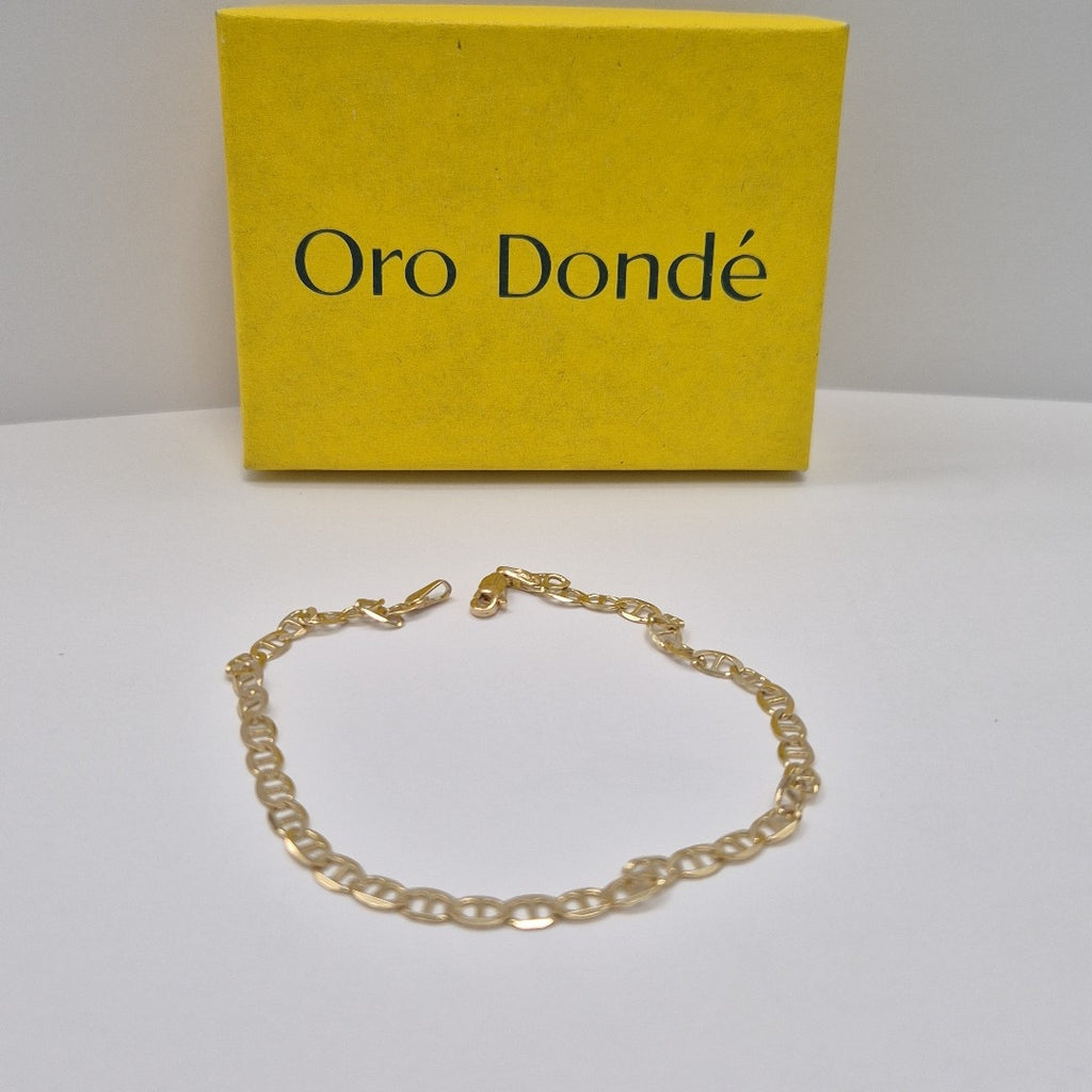 PULSERAS TEJIDO MARINERA ORO 14K 21 CM 3.5 GR (NUEVO)