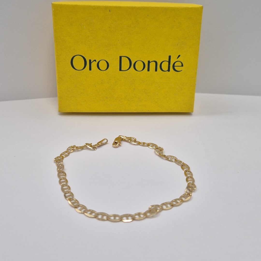 PULSERAS TEJIDO MARINERA ORO 14K 21 CM 3.5 GR (NUEVO)