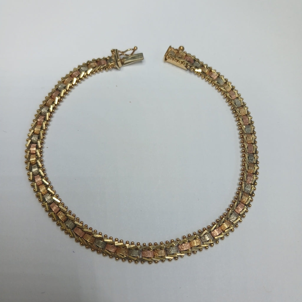 PULSERA ORO COMBINADO 10 K 8,20 GRMS (SEMINUEVO)