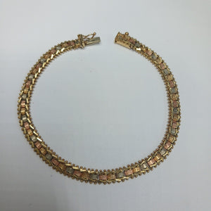 PULSERA ORO COMBINADO 10 K 8,20 GRMS (SEMINUEVO)