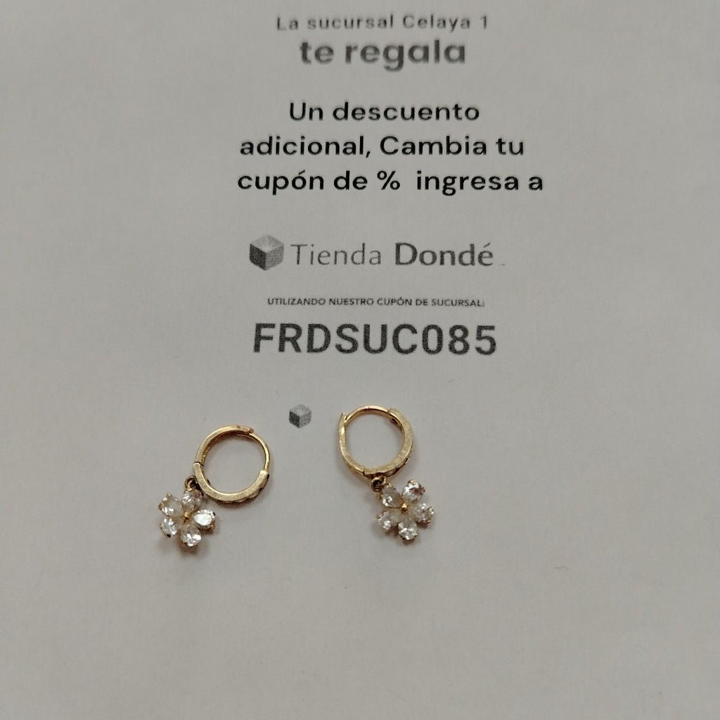ARRACADAS PAR ORO 14 K 2,50 GRMS (SEMINUEVO)
