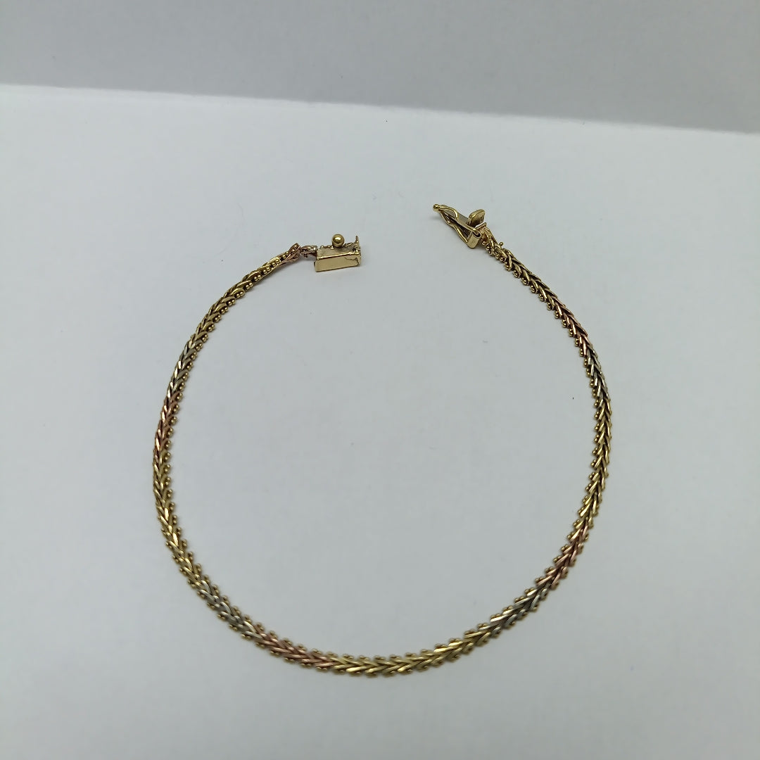 PULSERA ORO,ORO COMBINADO 14 K 5,10 GRMS (SEMINUEVO)
