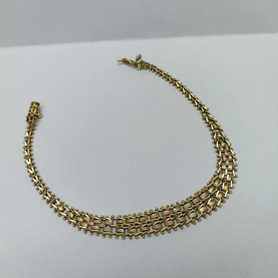 PULSERA ORO,ORO COMBINADO 14 K 7,30 GRMS (SEMINUEVO)