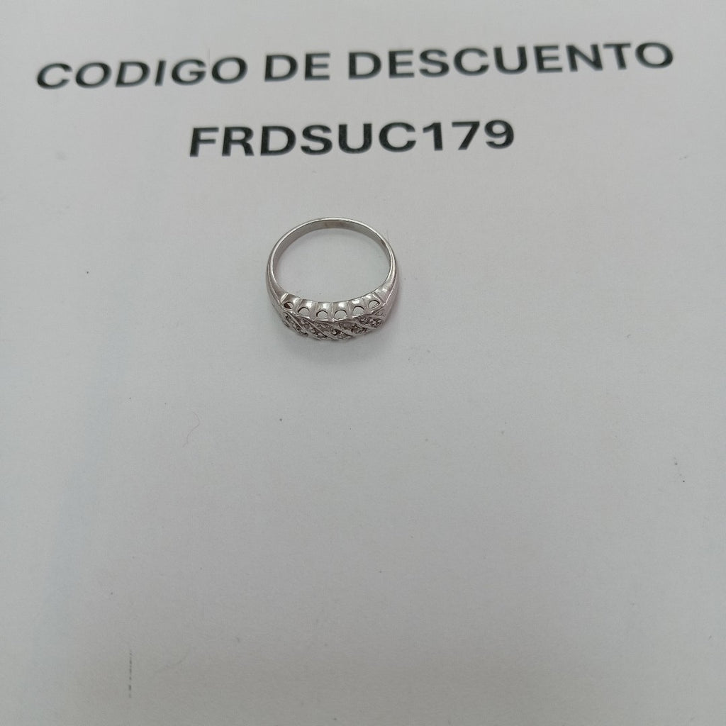 ANILLITO ORO BLANCO 14 K 2 GRMS (SEMINUEVO)