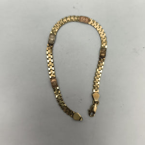 PULSERA ORO COMBINADO 14 K 3.7 GRMS (SEMINUEVO)