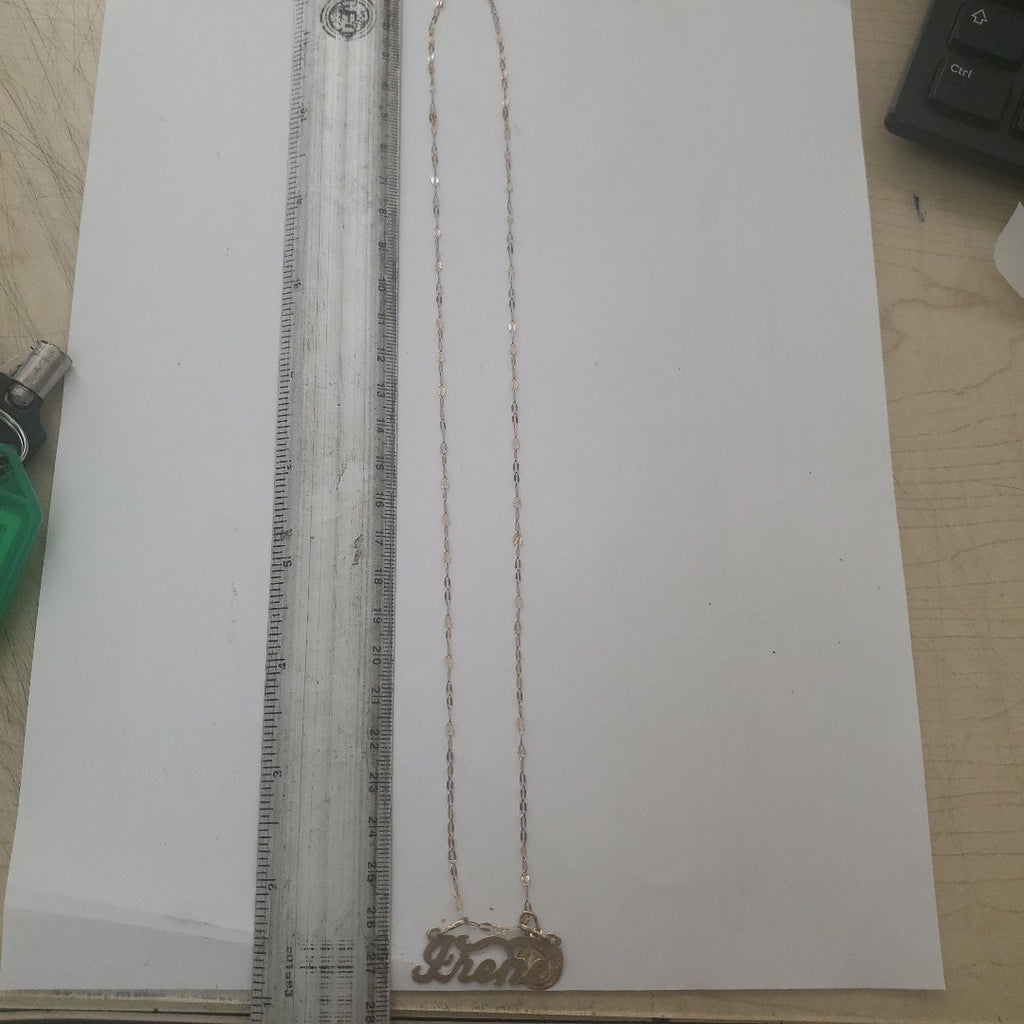 CADENA, DIJE ORO, ORO COMBINADO 10 K 3 GRMS (SEMINUEVO)