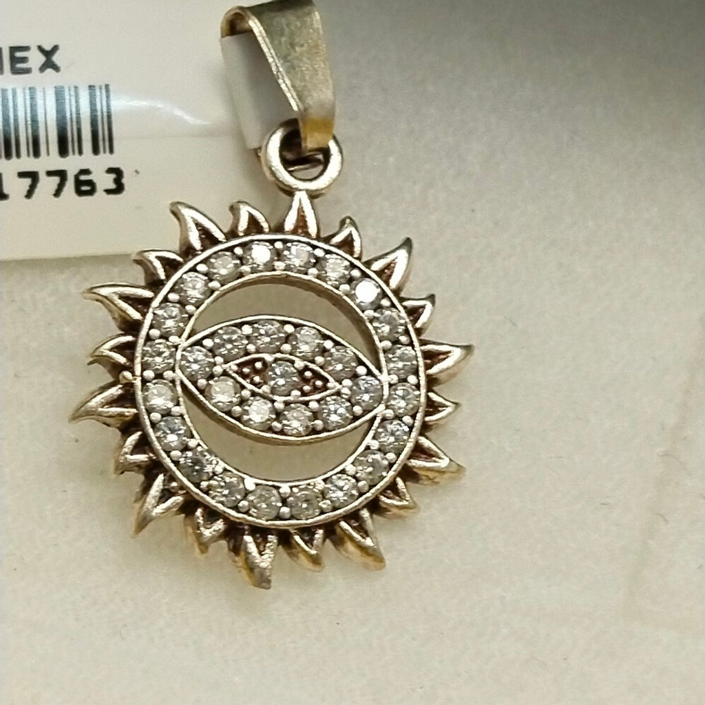 DIJE OJO MAGICO CON CIRCONIAS PLATA .925 2 GR (NUEVO)
