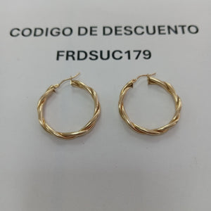 ARRACADAS PAR ORO 14 K 2.9 GRMS (SEMINUEVO)
