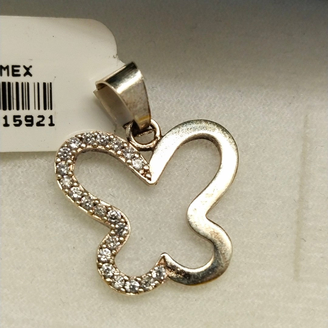 DIJE MARIPOSA C/CIRCONIAS PLATA .925 2.4 GR (NUEVO)