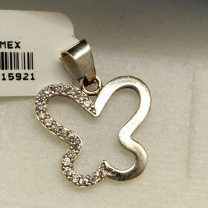 DIJE MARIPOSA C/CIRCONIAS PLATA .925 2.4 GR (NUEVO)