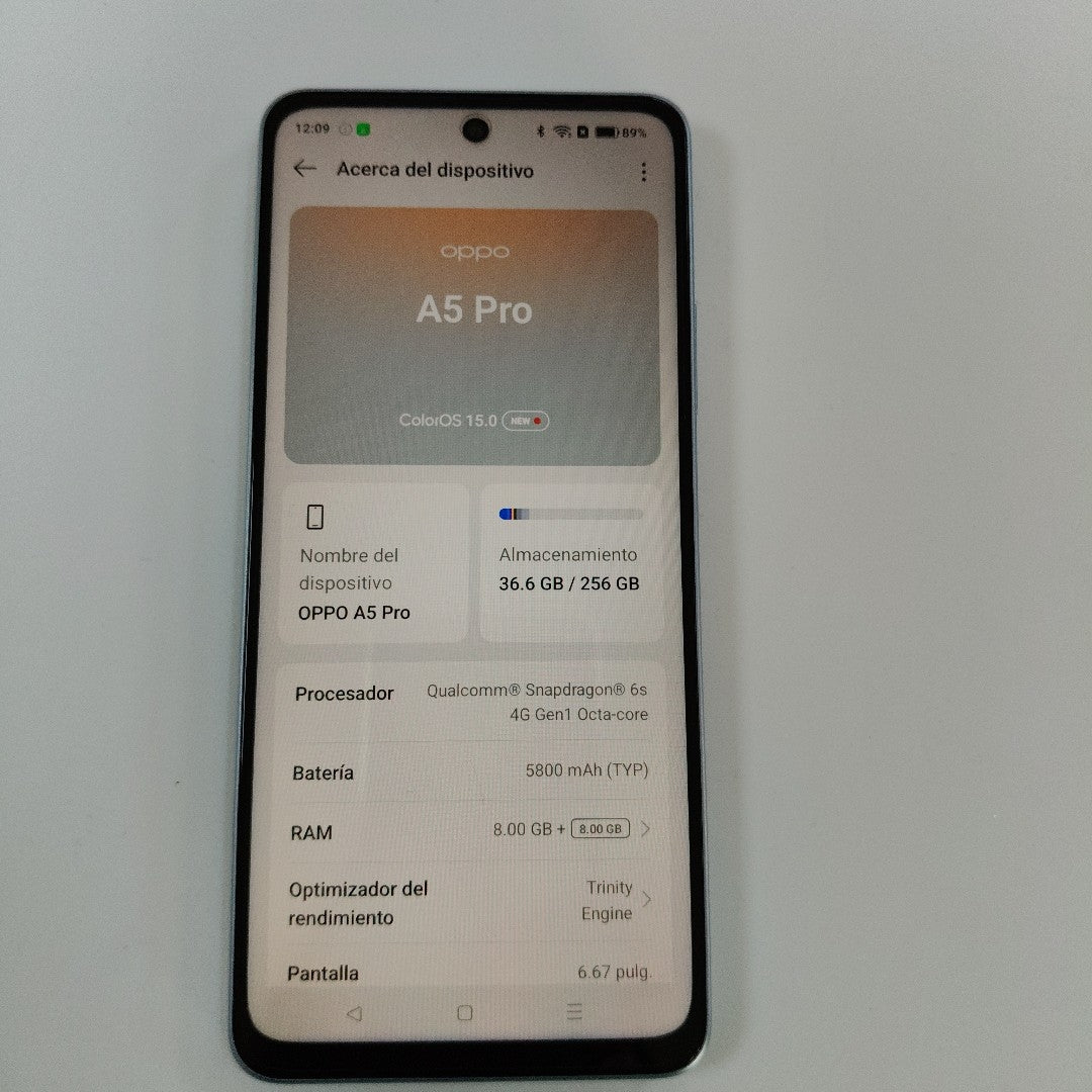CELULAR OPPO A5 PRO CPH2711 (2025) 256 GB 8 GB RAM (SEMINUEVO)