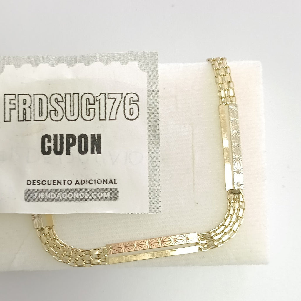 PULSERA ORO COMBINADO 10 K 4,80 GRMS (SEMINUEVO)