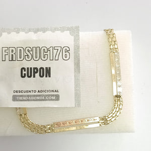 PULSERA ORO COMBINADO 10 K 4,80 GRMS (SEMINUEVO)