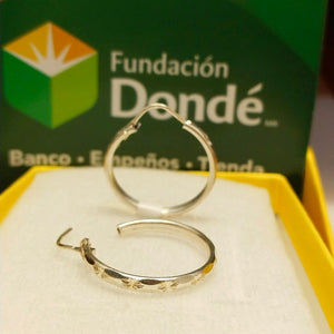 PAR ARRACADAS FACETADA PLATA .925 2.1 GR (NUEVO)