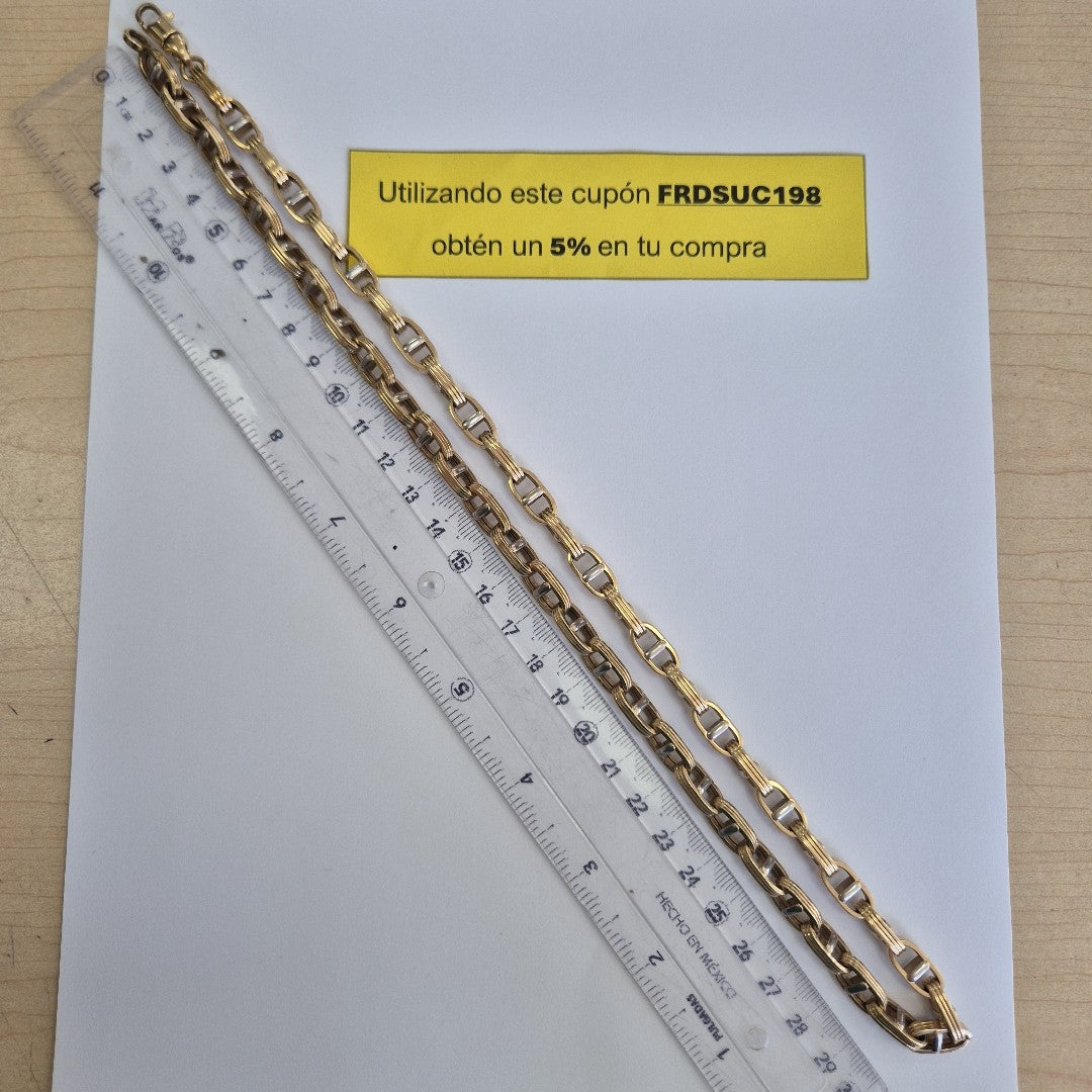 CADENA ORO COMBINADO 14 K 29.6 GRMS (SEMINUEVO)