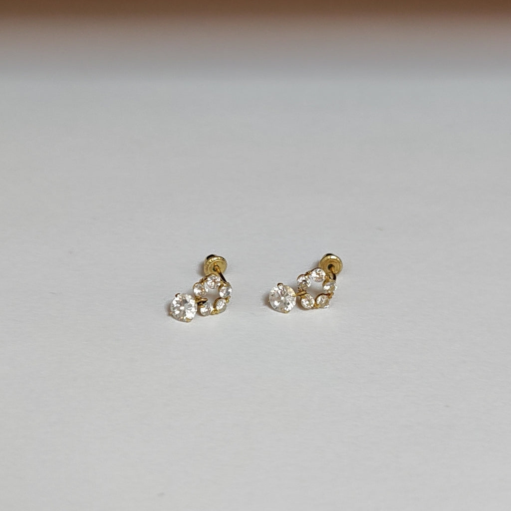 BROQUELES PAR ORO 14 K 0,70 GRMS (SEMINUEVO)