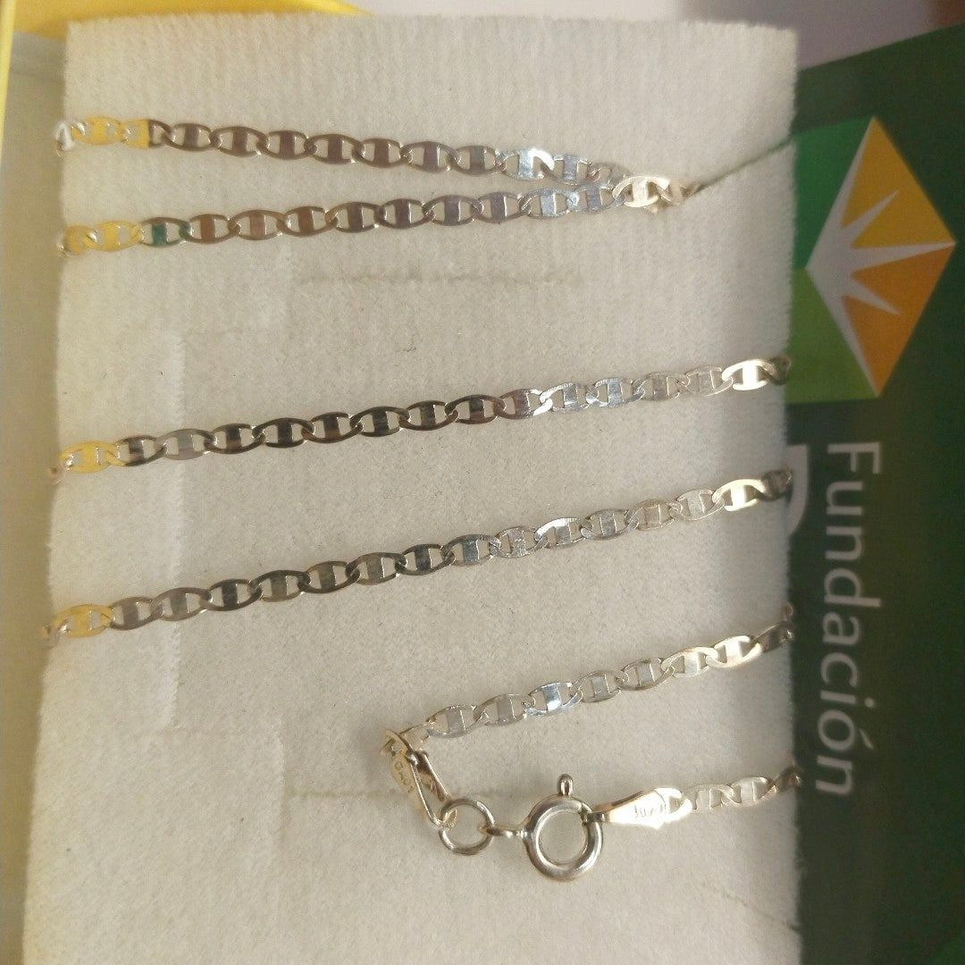 CADENA TEJIDO ESPEJO PLATA .925 60 CM 4.2 GR (NUEVO)