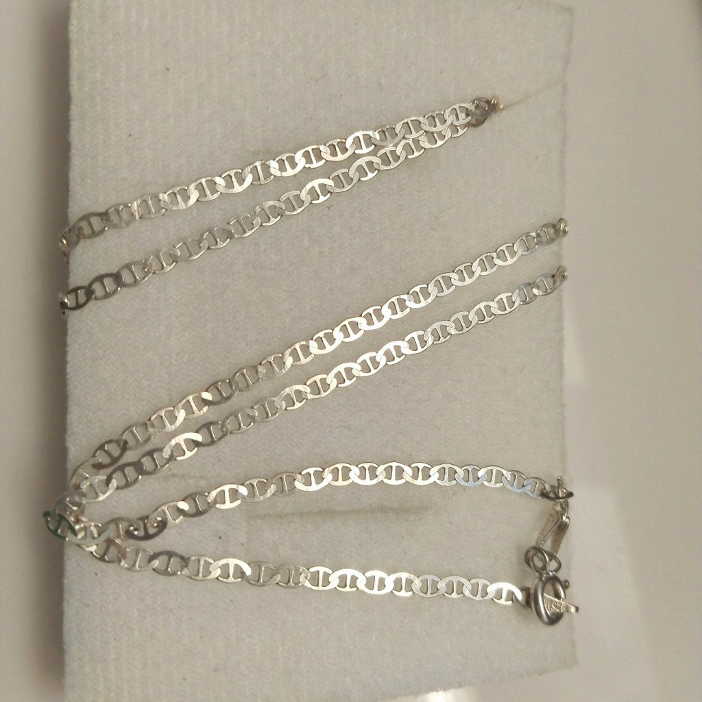 CADENA TEJIDO GUCHI PLATA .925 55 CM 3.5 GR (NUEVO)