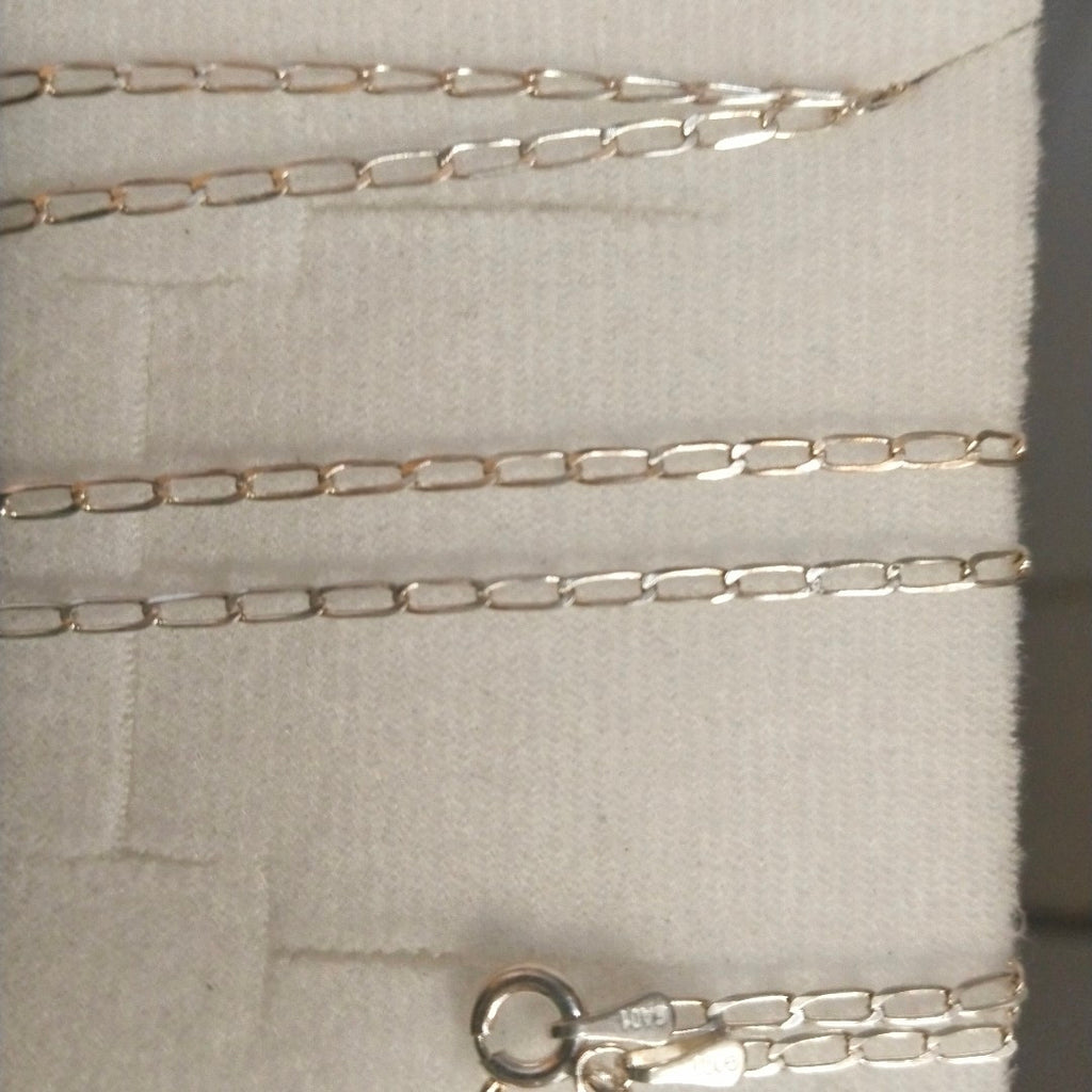 CADENA TEJIDO ESLABONES PLATA .925 60 CM 3 GR (NUEVO)