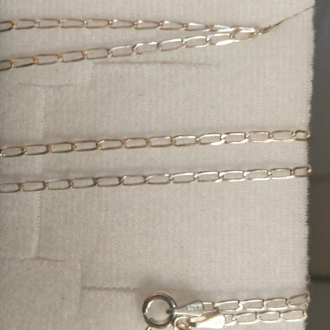 CADENA TEJIDO ESLABONES PLATA .925 60 CM 3 GR (NUEVO)