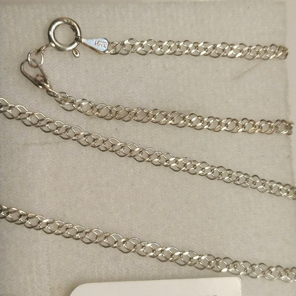 CADENA TEJIDO ESLABONES PLATA .925 55 CM 4 GR (NUEVO)