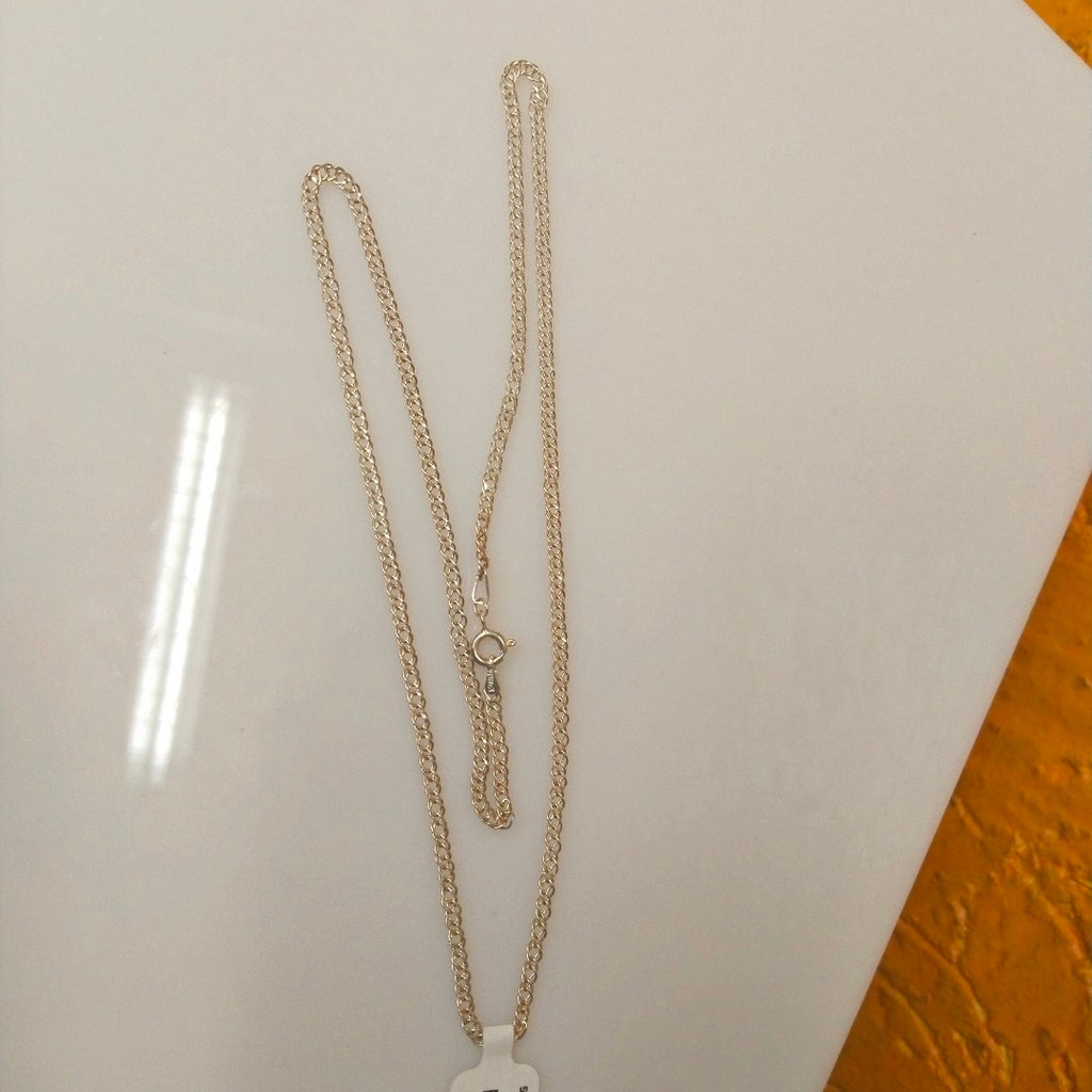 CADENA TEJIDO ESLABONES PLATA .925 55 CM 4.3 GR (NUEVO)