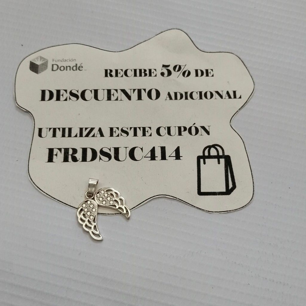 DIJE ALAS C/CIRCONIAS PLATA .925 2.2 GR (NUEVO)