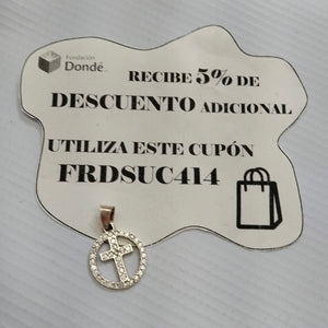 DIJE CRUZ C/CIRCONIAS PLATA .925 2.4 GR (NUEVO)