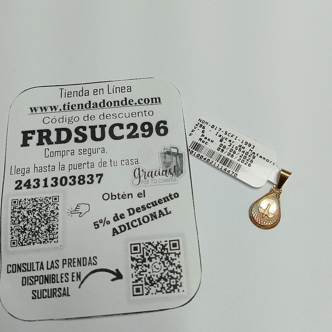 MEDALLA RELIGIOSA ORO 10 K 0.3 GRMS (SEMINUEVO)
