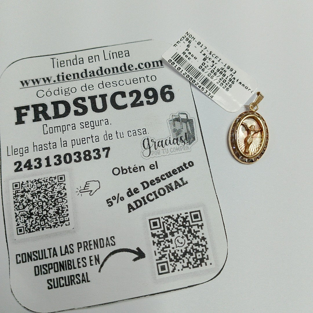 K1 1,00 GRMS 14 K ESPECIFICACIONES COMPLEMENTARIAS MEDALLA RELIGIOSA CRISTO (SEMINUEVO)