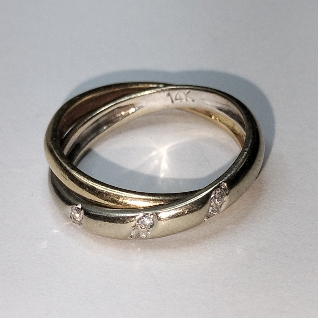 ARGOLLA ORO, ORO BLANCO 14 K 3.9 GRMS (SEMINUEVO)