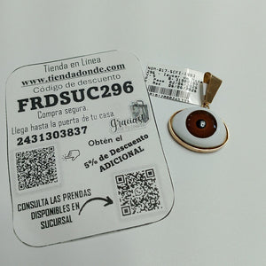 K1 5,50 GRMS 14 K ESPECIFICACIONES COMPLEMENTARIAS DIJE DISEÑO OJO TURCO (SEMINUEVO)